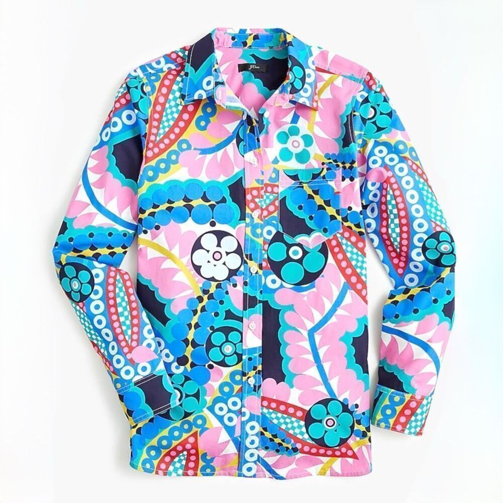 J. Crew size 2 Classic-fit boy shirt in Ratti® kaleidoscope floral